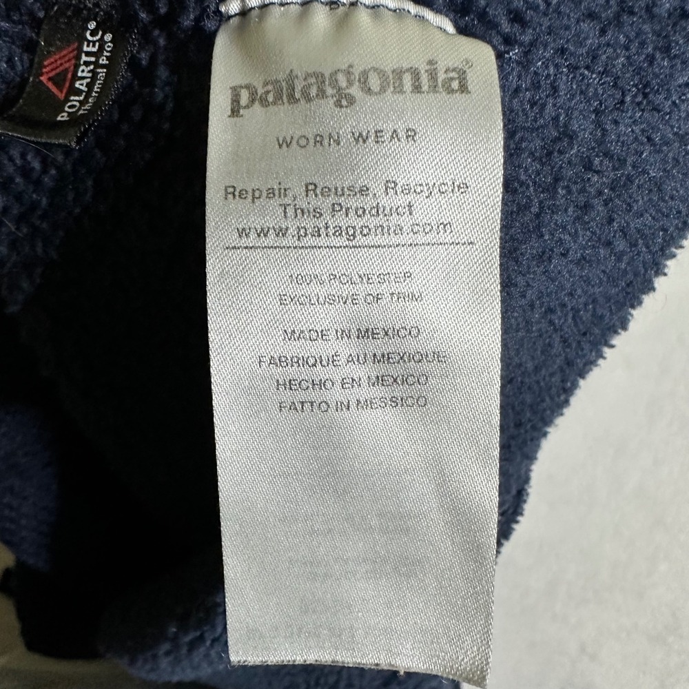 Patagonia Re-Tool Snap-T Fleece Pullover Women's XL Navy Blue Polartec Workwear - Picture 8 of 10